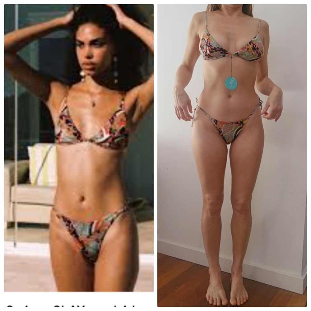 Nwt Sommer Swim Bahamas print seen on Kendall j floral Bikini Set S Top M bottom